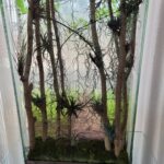 biophilic glass panel object for interior design