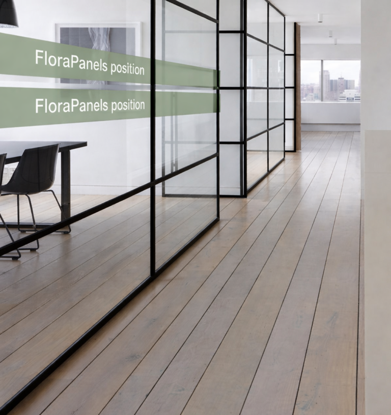 transparent glass panel for FloraPanels